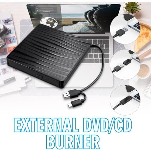 POHIKS 1pc Multi-functional Notebook External USB 3.0 Optical Driver Portable Slim DVD/CD Burner Writer For PC Laptop