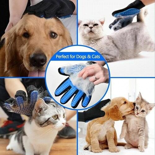 Dog Cat Grooming Brush Pet Massage Glove Comb Hair Removal Fur Deshedding Tools 4120