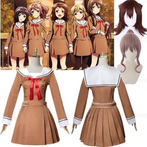 BanG Dream Toyama Kasumi Hanazono Tae Yamabuki Saya School Uniform Sailor Suit Dress Outfit Anime Customize Cosplay Costumes