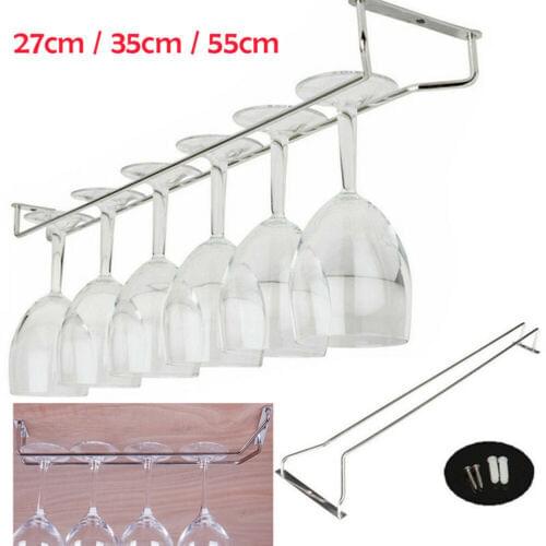 27/35/55cm Wine Glass Hanger Rack Stemware Home Bar Pub Holder Stainless Steel Holders New