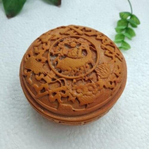 Vintage box jewelry take in case for your Pendant amulet with archaic person view lucky ornament box