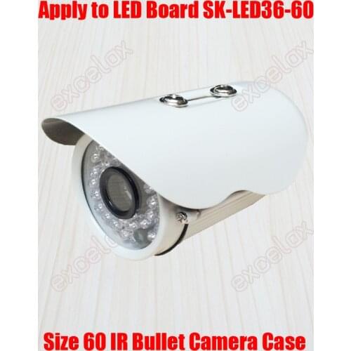 Waterproof IR Bullet Camera Casing Size 60 Tube CCTV Camera Case Aluminum Alloy IP66 Outdoor Housing for 36pcs IR LED Board