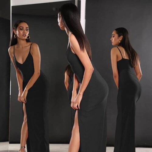 Wantmove 2021 New Summer Split Dresses Maxi Dress Ladies Sexy Bodycon Ruched Off Shoulder Slip Dress JZ456