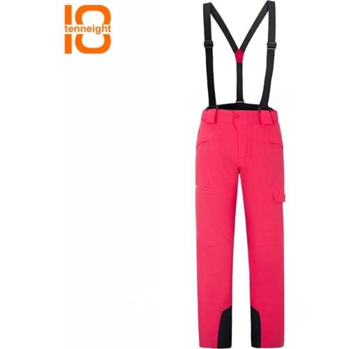 TENNEIGHT Winter Waterproof Warm Ski Pants Women Skiing Snowboard pants Detachable Suspenders Outdoor Sports Ski Pants Female