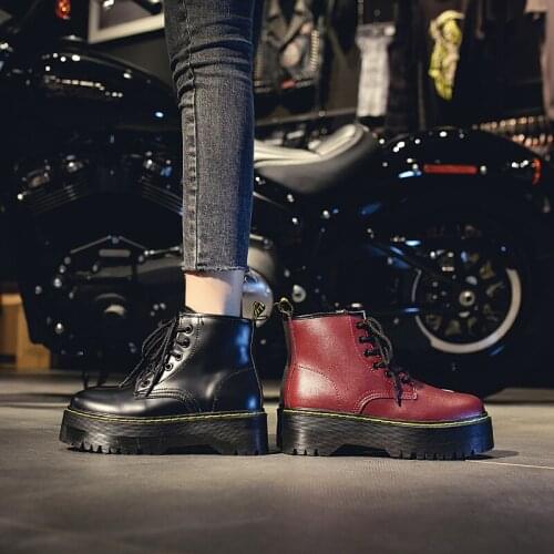 Winter Boots For Women Platform Middle Tube Boots Womens Fashion Casual Street Style Winter Black Shoes Zapatillas Mujer U11-85