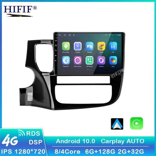 2 Din Android 10.0 4G Multimedia AI Voice Control Player Navigation For Mitsubishi Outlander 3 GF0W GG0W 2012-2018 Car Radio