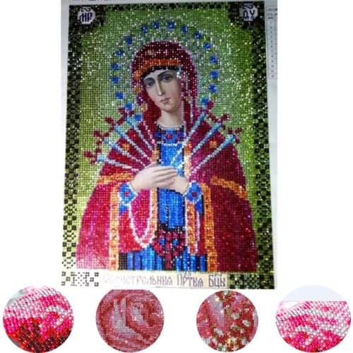 2020 hot sale 5d diy diamond paintingcriss stitch religious icons glass diamond embroidery for friend for family gift zx
