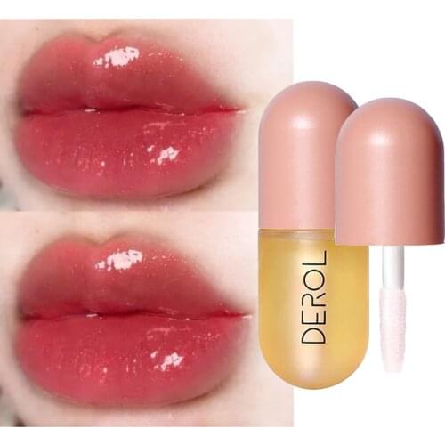 5ML transparent plant lip plumping nutritious honey to reduce lip lines and lip care essence moisturize plumping oil lip care