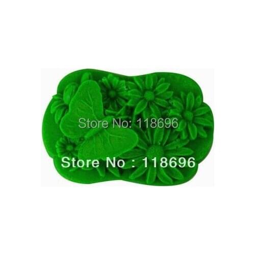 Free shipping butterfly flowers and plants modelling silicon soap mold Cake decoration mold Cake mold manual soap mold NO.SO-019