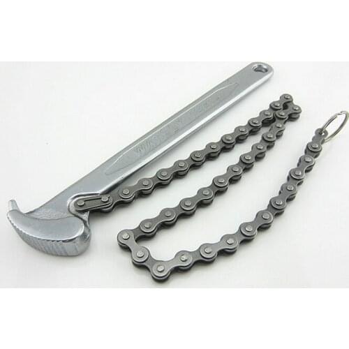 Free Shipping Chrome-Vanadium Steel 9 INCH 225MM Motor Car Oil Filter Chain Wrench, Chain Filter Wrench, Oil Filter Wrench