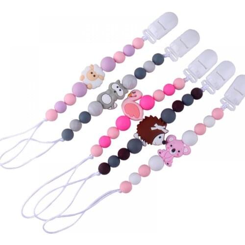 New Baby Food Grade Silicone Chew Pacifier Rope Teething Necklace Pacifier Clip Baby Pacifier Chain Teether Accesories