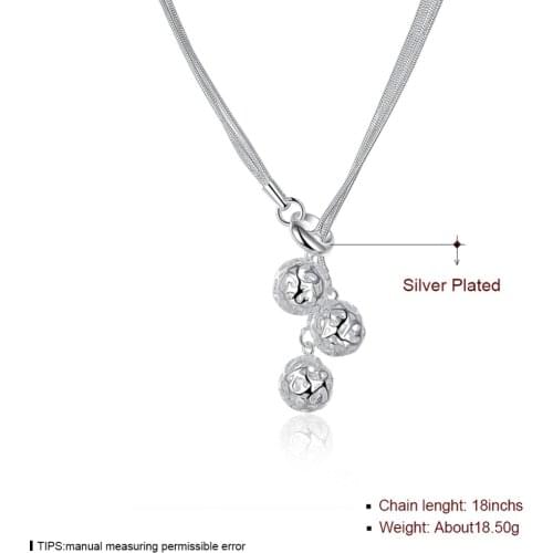 New 925 Silver Necklace Tennis Pendant Multilayer Necklace Snake Chain for Woman Jewelry Wedding Gift