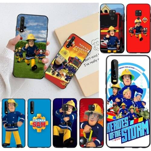 YJZFDYRM Fireman Sam Children Art Phone Case Cover for Huawei P40 P30 P20 lite Pro Mate 30 20 Pro P Smart 2019 prime