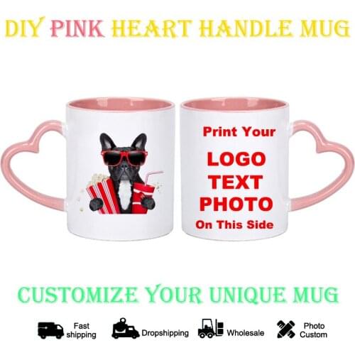 DIY Photo Mug Dog in sunglasses pattern KTDZ-DW-003-FA,custom your photo on Tea cup,unique Ceramic Coffee Cup best gift
