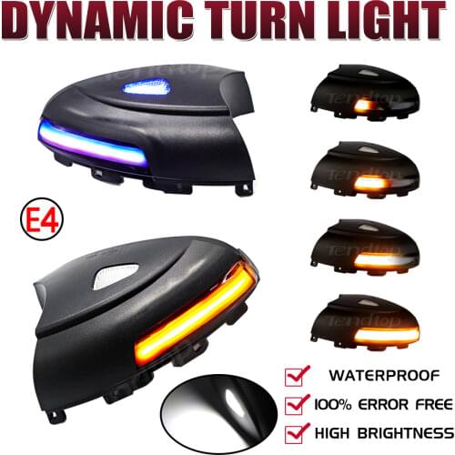 For Volkswagen Tiguan MK1 2008-2016 Blue And Yellow Light Two Modes Turn Signal Light LED Side Wing Rearview Mirror Dynamic