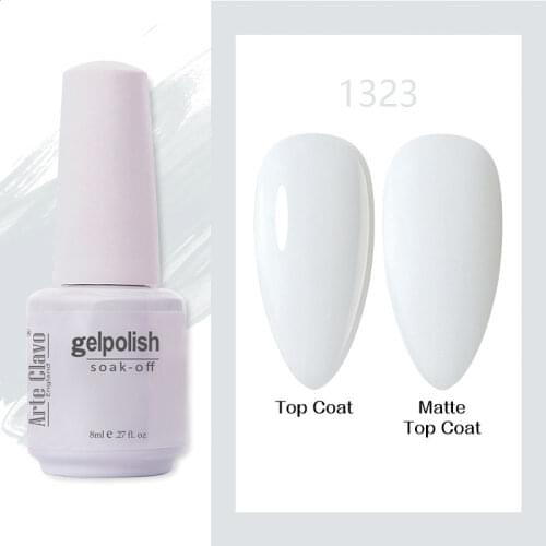 Arte Clavo Pure Color Gel Nail Polish 8ml White Red Black UV LED Varnish Long Lasting Nail Art Manicure Nail Art Top Base Coat