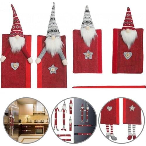 Eco-friendly Red Color Rudolph Refrigerator Door Handle Covers for Kitchen
