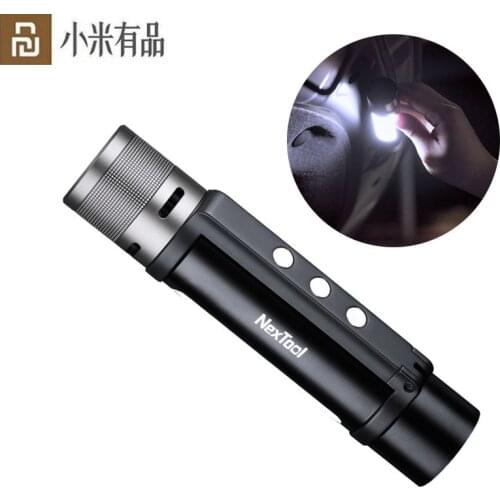 Youpin NEXTOOL 6 in 1 Flashlight Zoomable Alarm Emergency Light 1000lm Adjustable Rechargeable Outddor Led Ultra Bright Torch