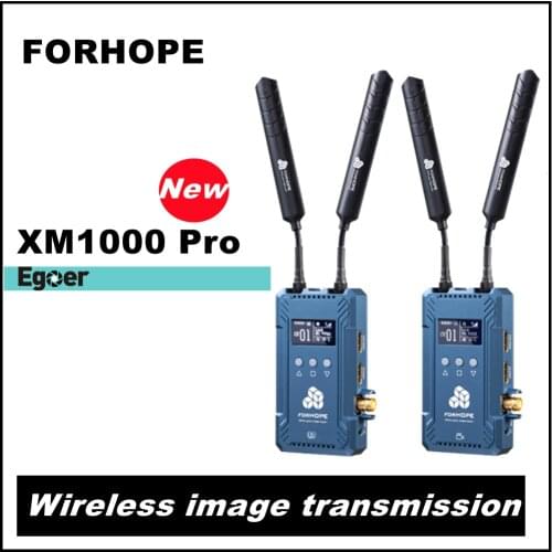 FORHOPE XM1000pro 300m Full duplex Intercom TYPE-C Push stream 0.08s ultra-low latency SDI 1080p wireless image transmission