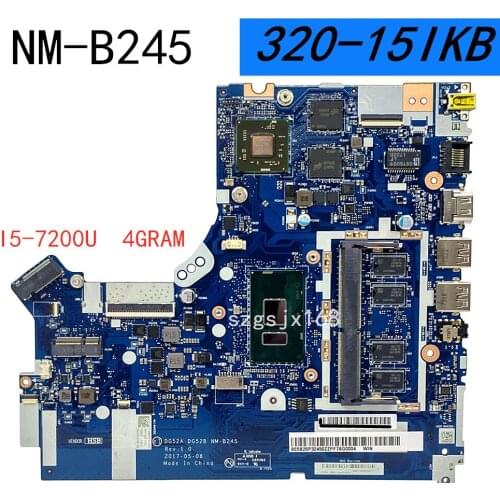 FRU:5b20p32450 for lenovo 320-15ikb laptop motherboard dg52a dg52b NM-B245 I5-7200U 4gb ram 100% tested