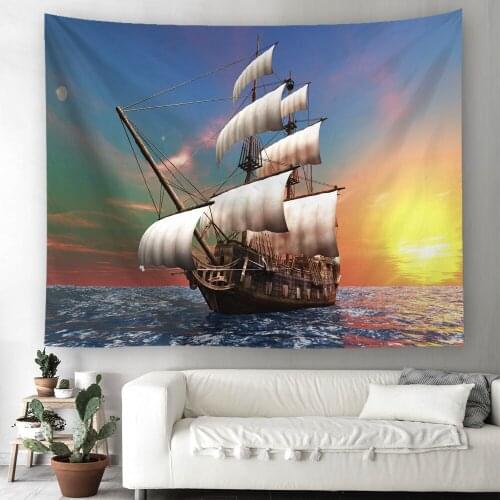 4 Size Seaway Ocean Printed Mandala Tapestry Wall Hanging Wall Decoration Hippie Tapestry Beach Throw Towel Yoga Mat