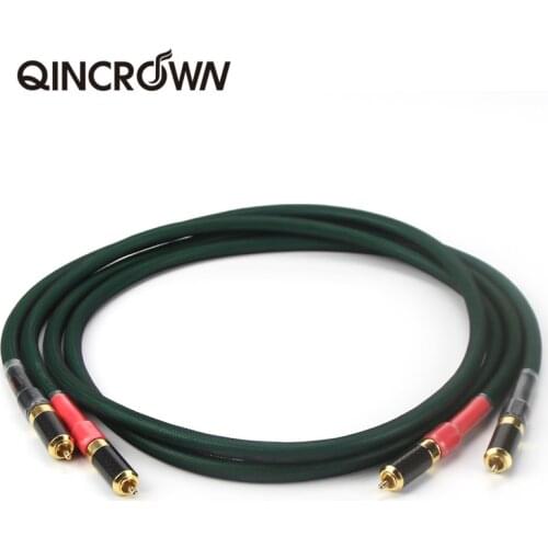 QINCROWN 4N OFC RCA Cable Hifi High Quality 2RCA Male to Male Audio Cable
