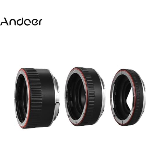 Andoer New Upgraded Macro Extension Tube Set 3-Piece 13mm for Canon EOS Camera Body and Lens of The 35mm SLR