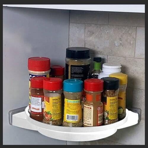 Bathroom Triangle Shelf Cosmetic Rack No-Punching Rotating Storage Rack Portable Bathroom Storage Box Kitchen Drain Organizer