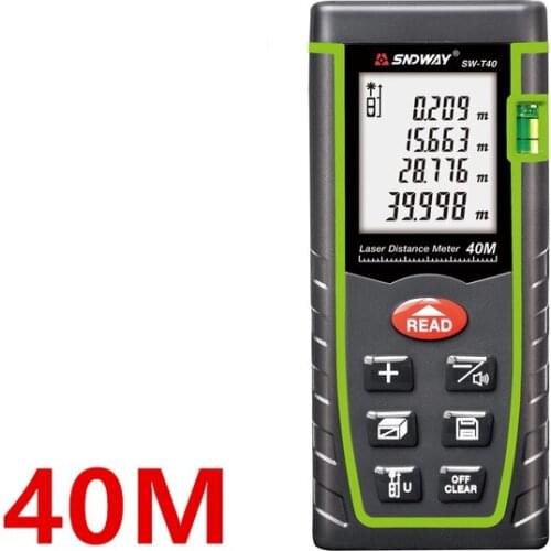 Laser Rangefinder Distance Meter 100M 80M 40M Laser Tape Range Finder Build Measure Digital Ruler Trena Roulette