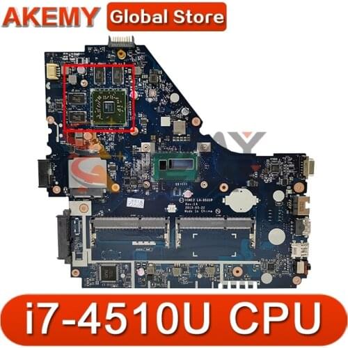 Akemy Laptop motherboard For ACER Aspire E1-572G i7-4510U Mainboard LA-9531P SR1EB 216-0841027 DDR3