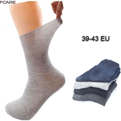 10PCS=5 pairs 39-43 EU size Men cotton hypertension diabetes socks with no binding top Crew socks Diabetic socks
