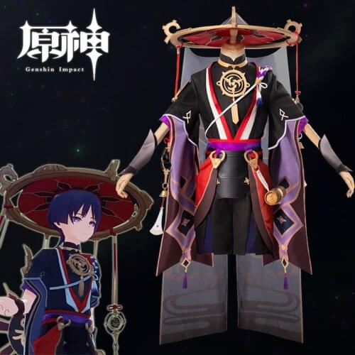 Customize Genshin Impact Fatui Scaramucci Skirmish Cosplay Costume Woman Man Costume Full Set Clothes Cosplay Dress Up Costume