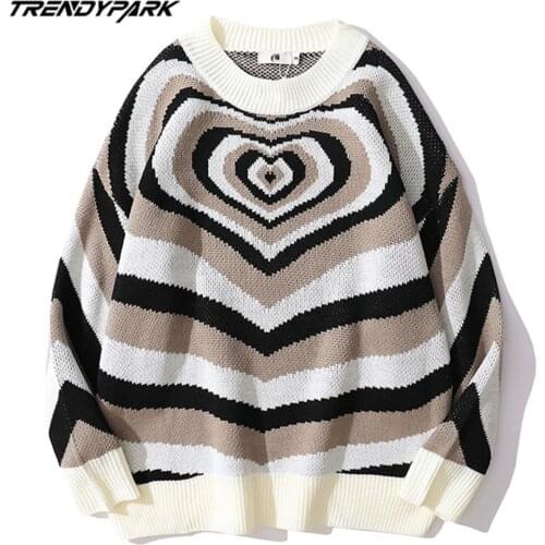 2021 Mens Pullovers Sweaters Letters Embroidery Streetwear Oversized Harajuku Crew Neck Knitwear Men Clothing