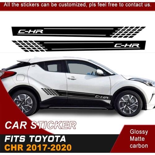 Car Stickers For Toyota Chr 2017 2018 2019 2020 Car Decals Side Body Stripe Racing Sport Graphics Vinyl Car Decoration Stickers