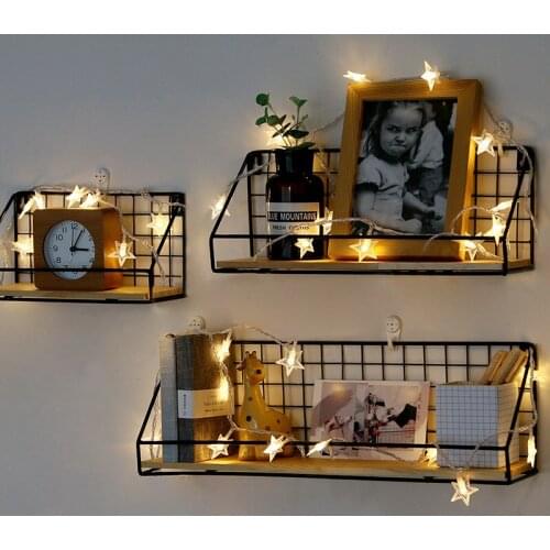 Home Decor Wall Shelf Wall Mounted Storage Rack Organization For Kitchen Bedroom Kid Room DIY Wall Decoration Wooden Holder