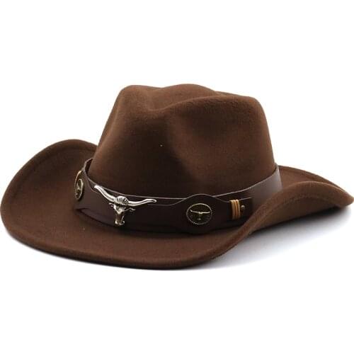New Women Men Hollow Western Cowboy Hat With Tauren Belt Winter Autumn Jazz Outback Jazz Toca Sombrero Cap Size 56-58CM