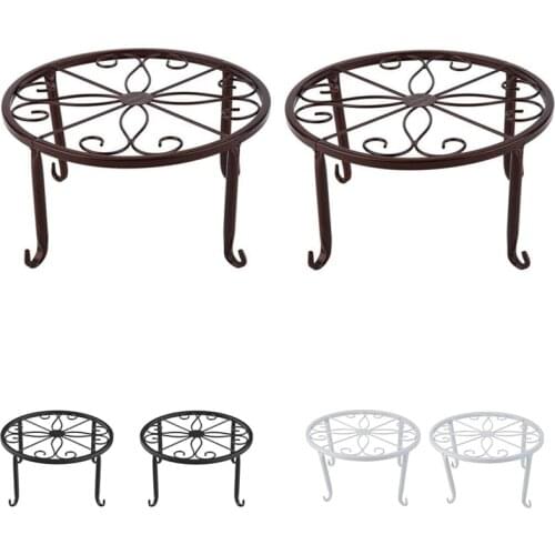 Plant Pot Stands, Indoor and Outdoor Flower Pot Stand, Round Shelf for Garden Decorations