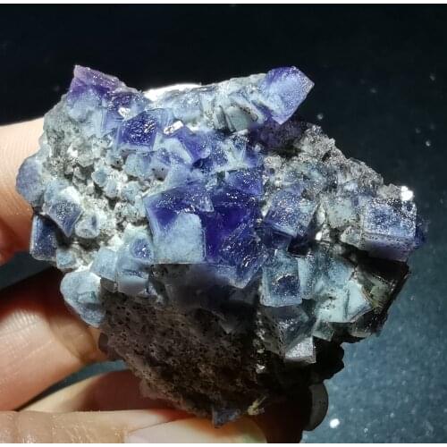 46.9gNatural rare purple fluorite mineral specimen aura HEALING CRYSTAL QUARTZ GEM home decoration teaching appreciation