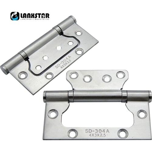 SUS304B Stainless Steel Ball Bearings Door Hinges 4 Inch Wooden Mute Hinged Ultra Quiet Handle Lock General Use Door Hinge