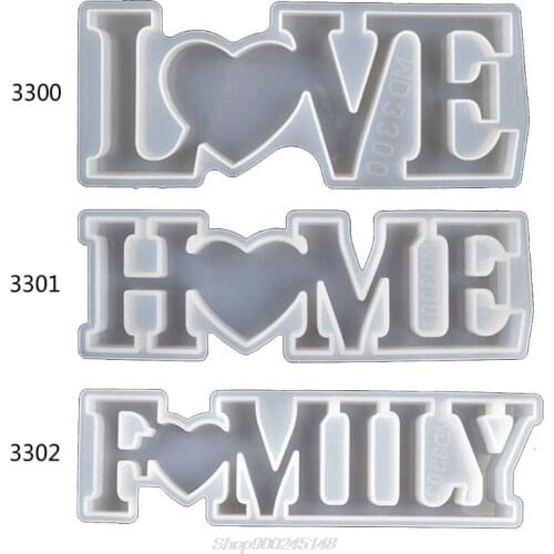 3pcs Love Home Family Silicone Mold Love Sign Word Mold Epoxy Resin Molds Art Crafts Au06 20 Dropship