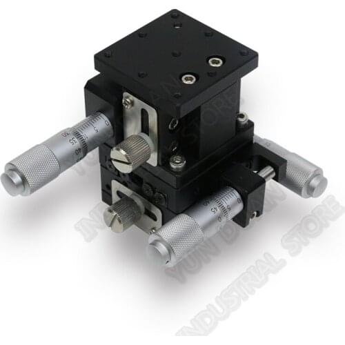 40*40mm XYZ Axis Trimming Station Manual Displacement Platform Cross Roller Guide Way Linear Stage Sliding Table LD40-RM