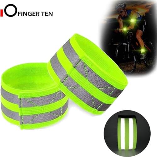 High Visibility Reflective Bands on Wrist Arm Ankle Leg for Night Walking Cycling Running Safety Reflector Tape Straps