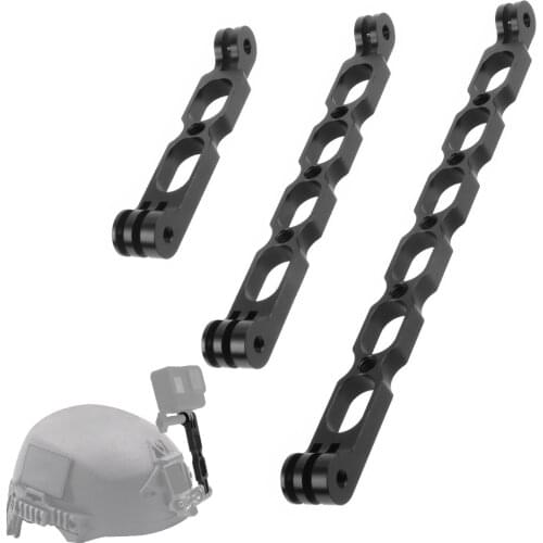 Aluminum Alloy Hollow Extension Arm Helmet Mounting Rod Bracket for GoPro for Insta360 One R X for Osmo Action Cameras