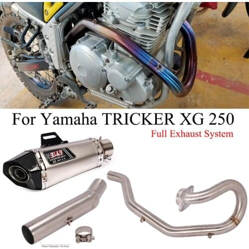 Motorcycle Exhaust Modified Front Link Pipe Middle Link Pipe Connecting Muffler Original interface For Yamaha TRICKER XG 250