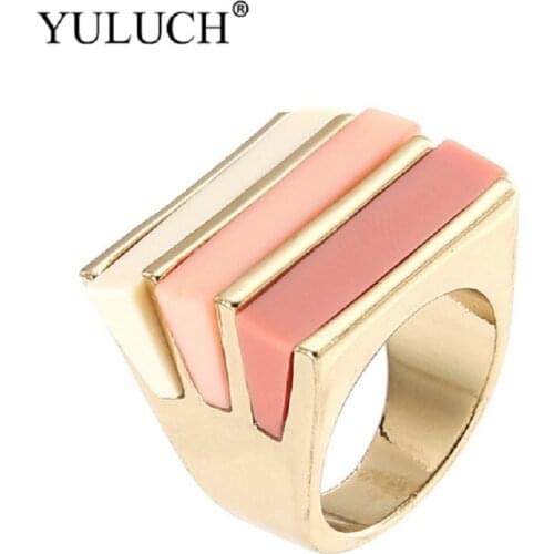 Женские золотые кольца YULUCH China At AliExpress