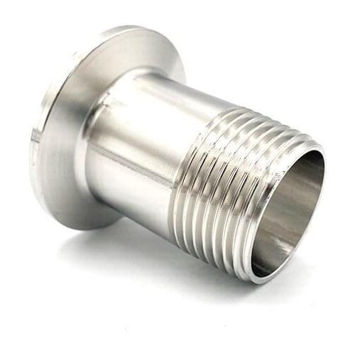 1PC Stainless Steel 304 KF16 KF25 KF40 KF50 Flange to 1/2" 3/4" 1" 1.2" 1.5" 2" BSP Male Thread Adapter for Vacuum