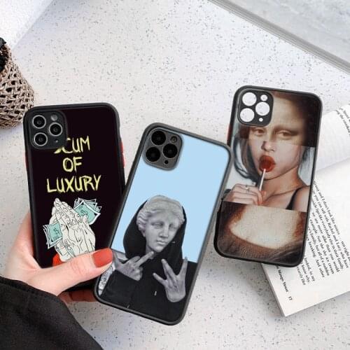 Vintage Funny Art People Pictorial Phone Case For iPhone 11 12 Pro X XR XS Max SE 2020 7 8 Plus Shockproof Hard PC Back Cover