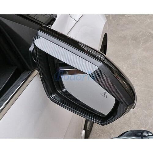 For Hyundai Elantra CN7 2020 2021 Carbon Fiber Color Car Rearview Mirror Rain Shade Rainproof Blades Back Mirror Eyebrow Cover