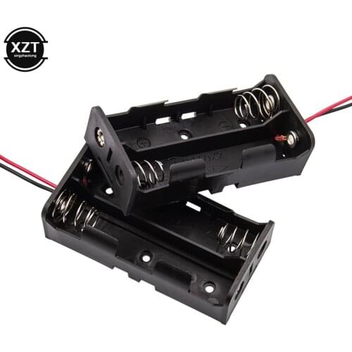DIY 18650 Battery Case Wired Holder 1x 2x 3x 4x Storage Box Plastic Housing 3.7V Power Rechargeable 1 2 3 4 Slots Wire Lead Pin