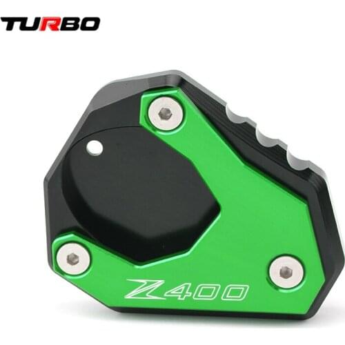 For KAWASAKI NINJA400 NINJA 400 Z400 2018 2019 2020 Motorcycle CNC Kickstand Foot Side Stand Extension Pad Support Plate Enlarge